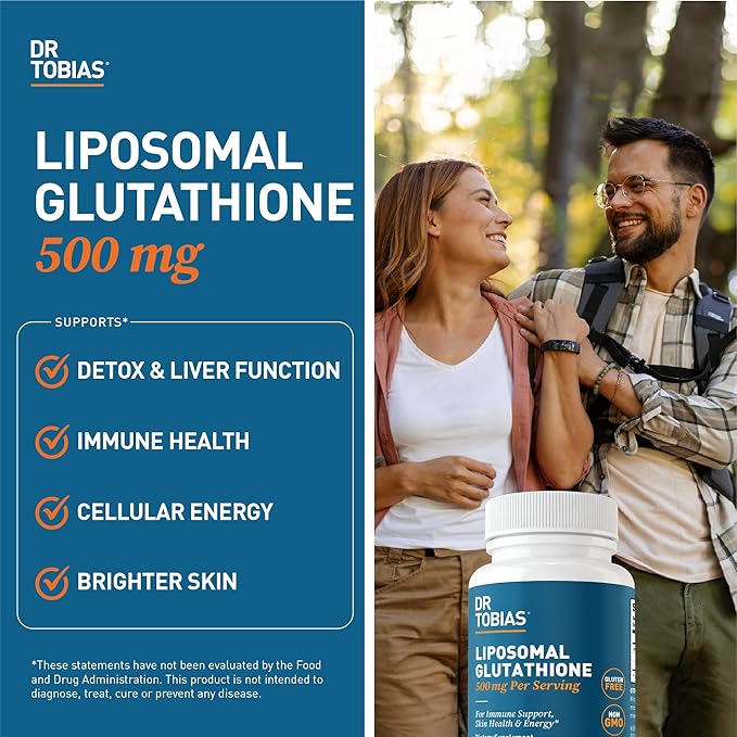 Dr. Tobias Magnesium Bisglycinate and Liposomal Glutathione - Supports Energy, Muscle Function, and Immune Health - Maximum Absorption - Vegan, Non-GMO