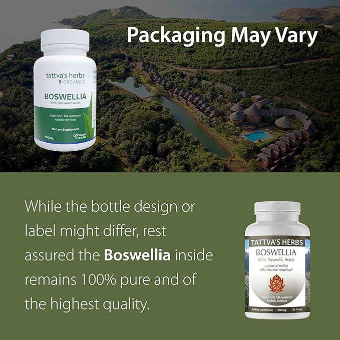 Tattva's Herbs Boswellia Serrata Supplement, Joint Support for Men & Women Supercritical (CO2) Extract 2-Pack, 240 Count, 500 mg - 25 Years of Premium Service from