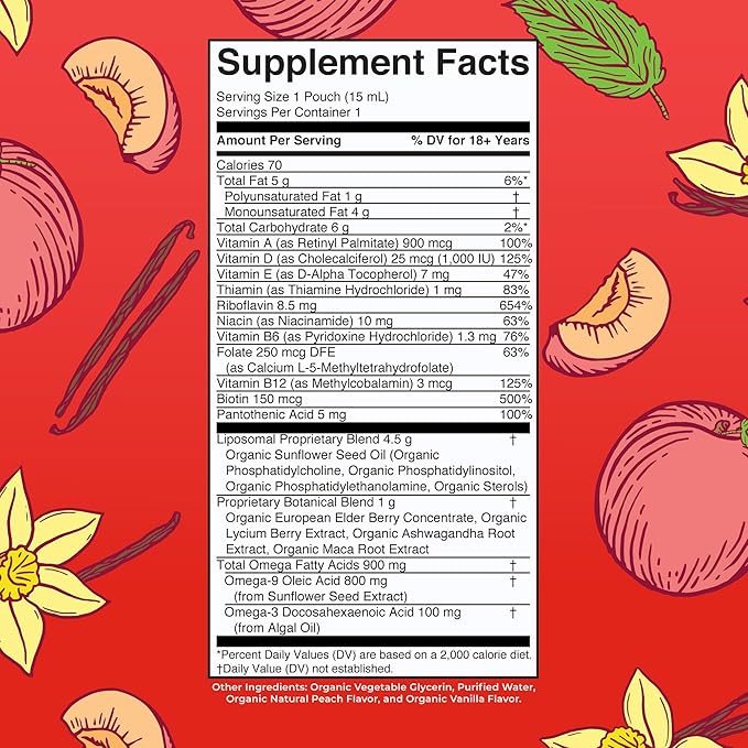 MaryRuth Organics Multivitamin for Men | USDA Organic | Sugar Free Mens Multivitamin Liposomal | Liquid Vitamins for Men | Immune Support Supplement & Overall Wellness | Vegan | 14-0.5 Fl Oz Pouches