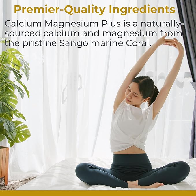 Premier Research Labs Calcium Magnesium Plus, Premier - for Bone, Joint & Teeth Health - Optimal Alkaline pH - with Sustainably Harvested Calcium Calcium - Mushroom Blend - 300 Plant-Sourced Capsulea