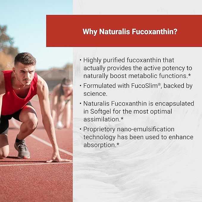 New Zealand Fucoxanthin (4mg) | Made with FucoSlim® | Non-GMO, Soy & Gluten Free | 60 Softgels (2 Month Supply)