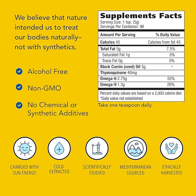 NORTH AMERICAN HERB & SPICE Black Seed Oil - 16 fl. oz. - Cardiovascular, Digestive & Immune Support - Non-GMO - 96 Servings