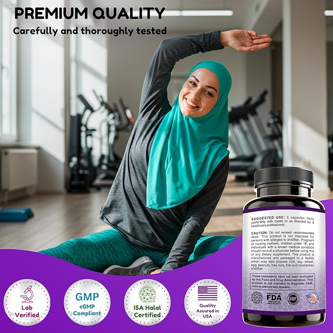 Halal Joint Support Supplement w/Glucosamine Chondroitin MSM | 2820mg 30 Servings | Non-GMO