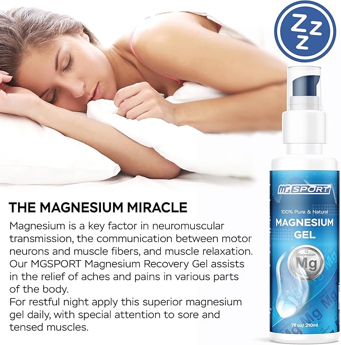 High Absorption Zinc and Magnesium Bundle for Muscle Recovery - Zinc Supplement and Transdermal Magnesium Gel for Leg Cramps