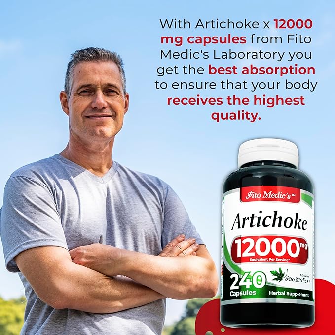 FITO MEDIC'S Lab | Artichoke Extract | Artichoke Extract Capsules |240 Capsules |12000 mg | Artichoke |Artichoke Supplement | alcachofa.