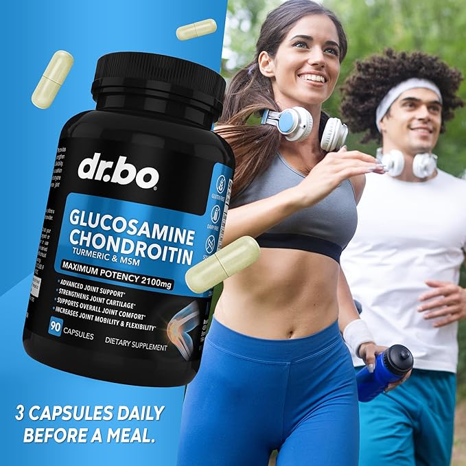 DR. BO Glucosamine Chondroitin & Turmeric Ginger Supplement