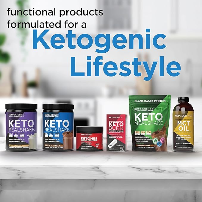 KETO SCIENCE Ketones Powder, Exogenous Ketone Powder, with goBHB, Keto Electrolytes Powder, Supports Metabolism, Focus and Workout Support, Passion Fruit Flavor, 15 Servings