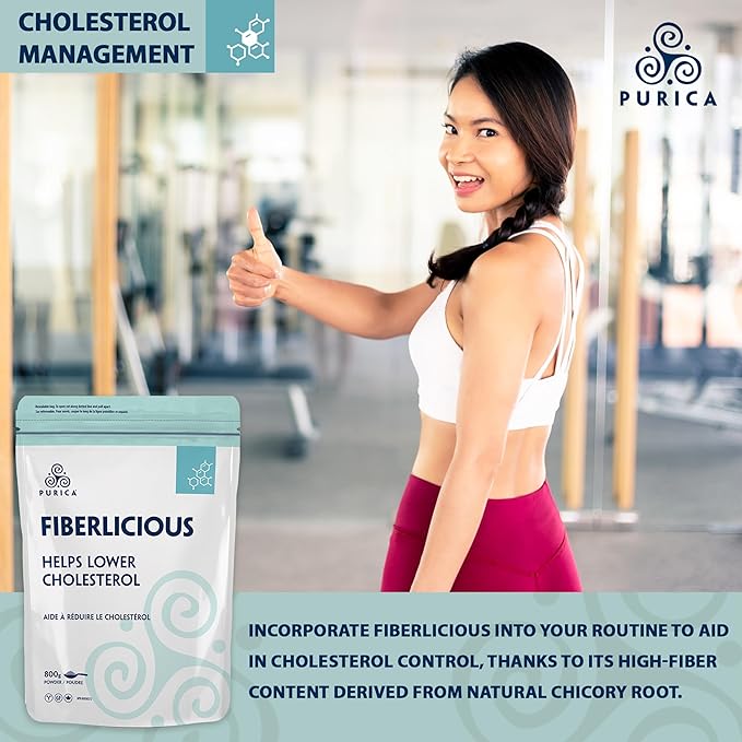 PURICA Fiberlicious Chicory Root Fibre 800g - Fiberlicious Fibre Supplement Powder is 100% Pure Chicory Root Extract (Oligosaccharides) - Pure Inulin!