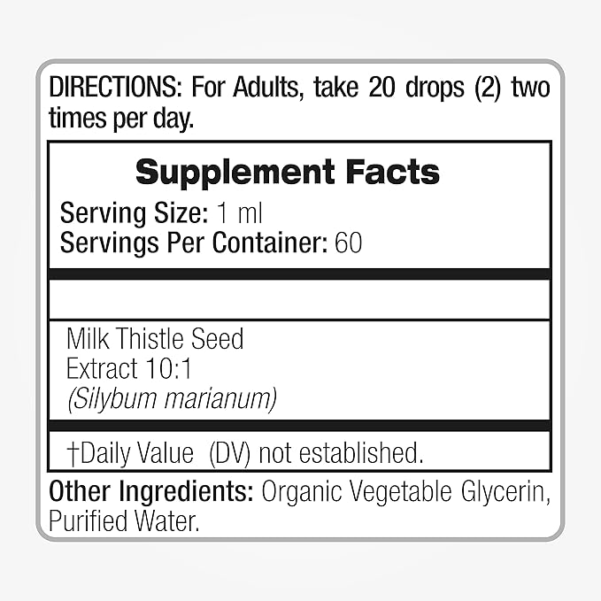 FITO MEDIC'S Lab - Milk Thistle Liquid, Liver Support - Pure - Milk Thistle Extract - Cardo Mariano – from - Milk Thistle Seed, Ultra high Absorption, Alcohol Free.