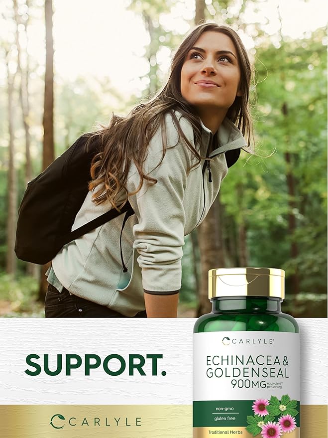 Carlyle Echinacea Goldenseal Capsules | 110 Count | Vegetarian, Non-GMO, Gluten Free