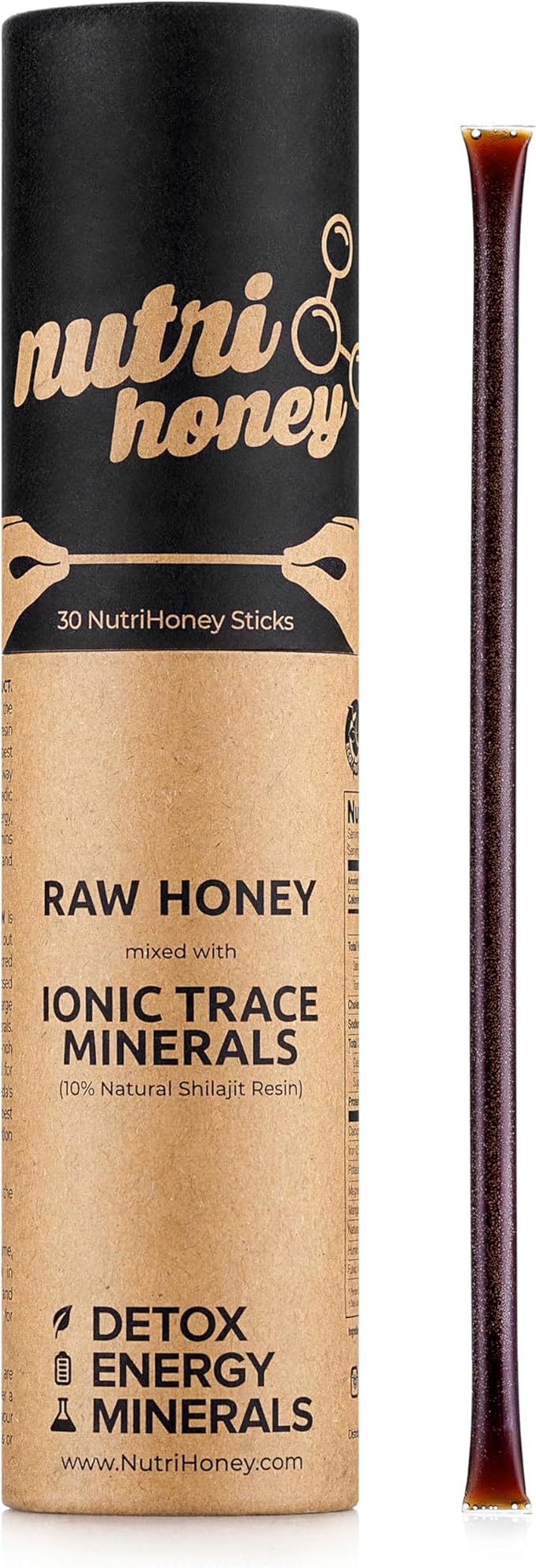 NATURAL SHILAJIT Bundle – 5.3 oz Resin + 30 Shilajit Honey Sticks with Raw Honey, Fulvic Acid & Trace Minerals for Energy & Immune Support