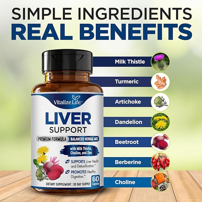 Liver Cleanse Detox & Repair – Milk Thistle Supplement for Liver Health – Liver Detox and Liver Support for Men and Women – Milk Thistle Liver Detox – Liver Pills – Non-GMO, Vegan, Made in USA