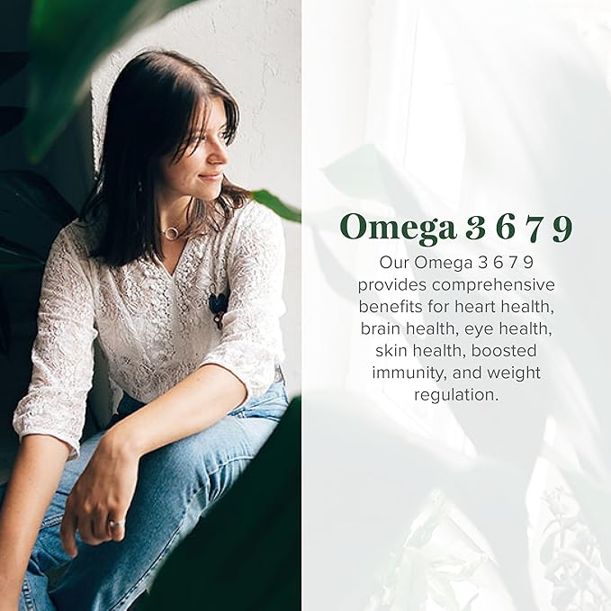 Global Healing Organic Omega 3 6 9 and 7 (Seaberry CO2 Extract) - Fish-Free, Non-GMO Omega 3 Supplement for Women & Men, Contains Perilla Seed & Flaxseed Oil - Fish Oil Alternative - 2 Fl Oz
