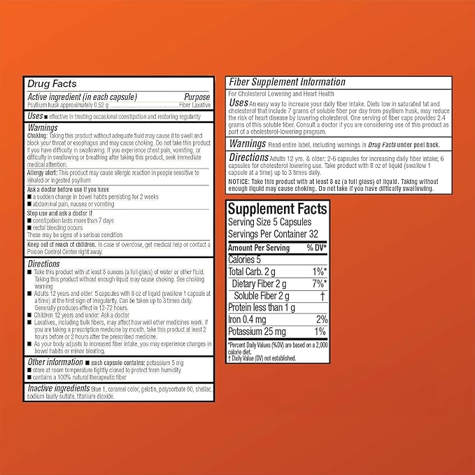 Quality Choice Daily Fiber Capsules for Regularity, 160 Count