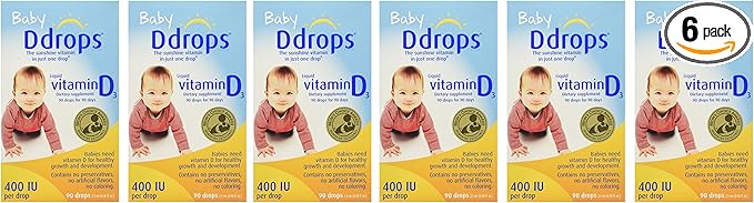 Ddrops Baby Drops Yellow, 540 Count (Pack of 6)