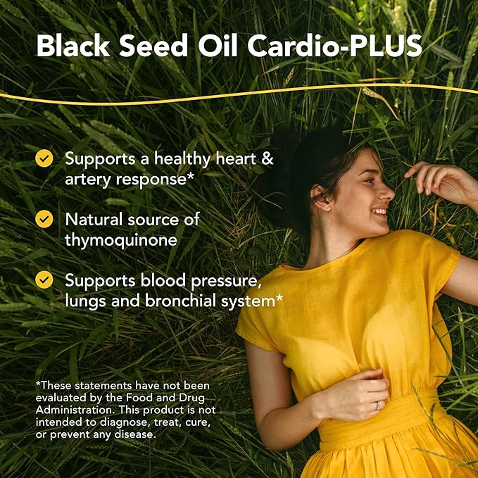 NORTH AMERICAN HERB & SPICE Black Seed Oil Cardio-Plus - 8 fl oz - Supports Heart Health with Muscadine & Pomegranate - Non-GMO - 48 Servings