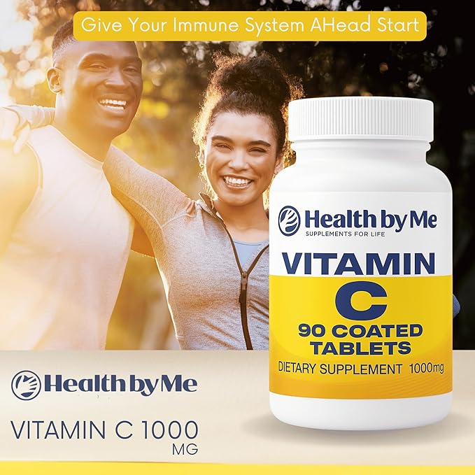 Vitamin C 1000mg per Serving, Dietary Supplement Immune Support and Antioxidant Supplement, 90 Tablets, 90 Day Supply, Supports Skin, Energy & Collagen Health