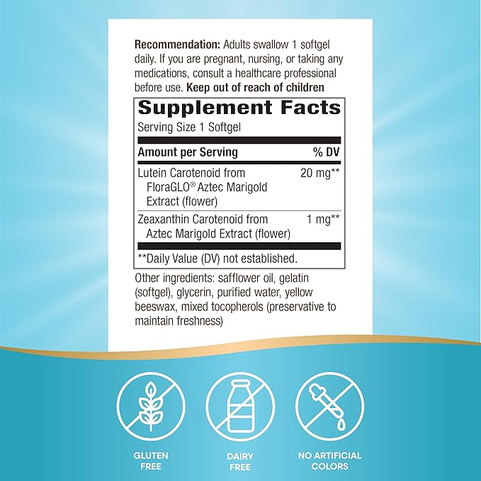Nature's Way Lutein, Supports Eye Health*, 60 Soft Gels