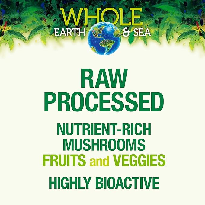 Natural Factors Whole Earth & Sea, Super Mushroom, Whole Food Supplement, Vegan, 30 Vegetarian Capsules