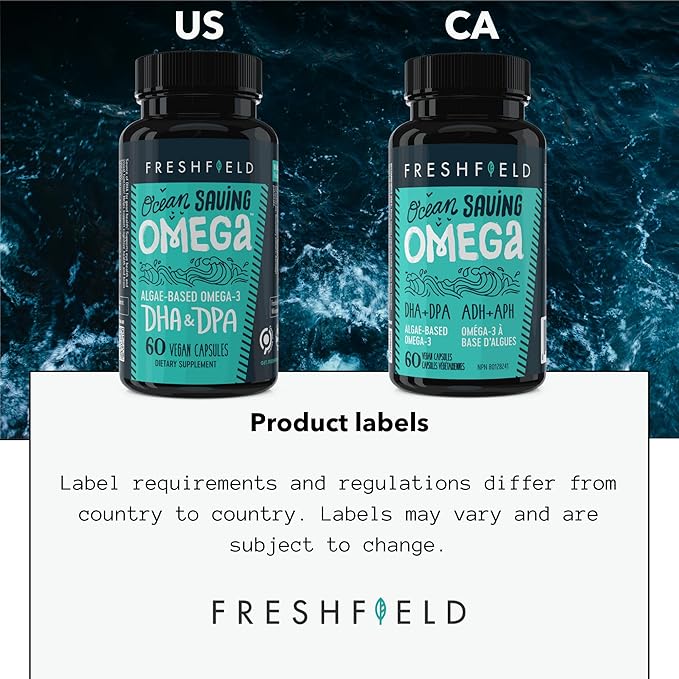 Ocean Saving Omega 3, Fish Oil Replacement, 6-Month Supply, Sustainably Sourced, Highest Levels of DHA per Capsule (440 mg), Algae Oil, w/DPA (180 Count (Pack of 1))