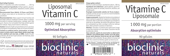 Bioclinic Naturals - Liposomal Vitamin C 90 Softgels
