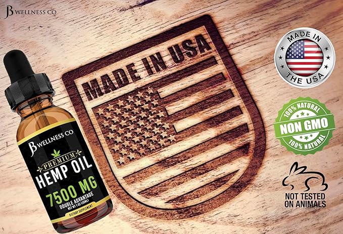 Organic Hemp Oil Extract Drops - Omega Fatty Acids 3 6 9, Non-GMO Ultra-Pure Sugar- Free (2-Pack)