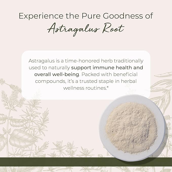 Starwest Botanicals Astragalus Root Powder - Dried Herb for Tea, Natural Immune Support, Promotes Wellness, Certified Kosher, Non-GMO - Bulk 1 lb Bag