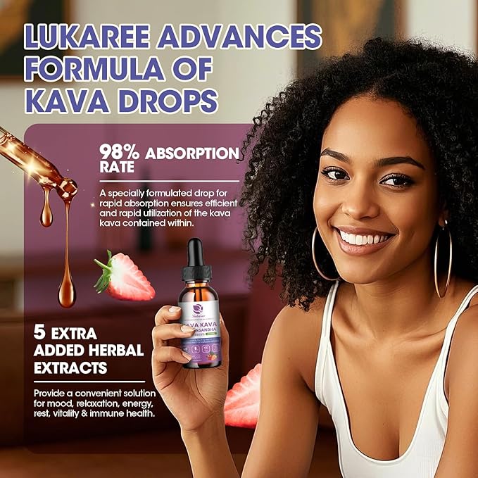 (1 pack) Kava Kava Root Extract Supplement - Calming High Concentration Kava w/ Ashwagandha, Lemon Balm, Valerian Root for Relaxation, Liver, Cognitive Support & Immune System,Vegan, Alcohol-Free