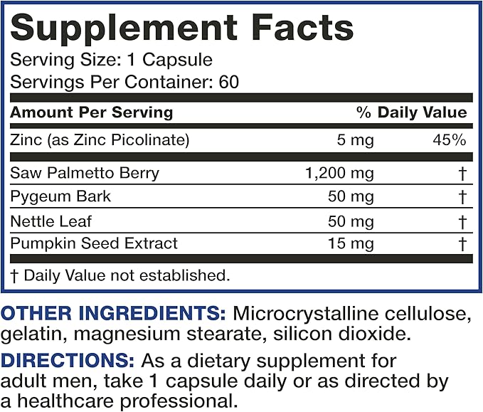 Bronson Prostate Health Support Supplement 60 Capsules