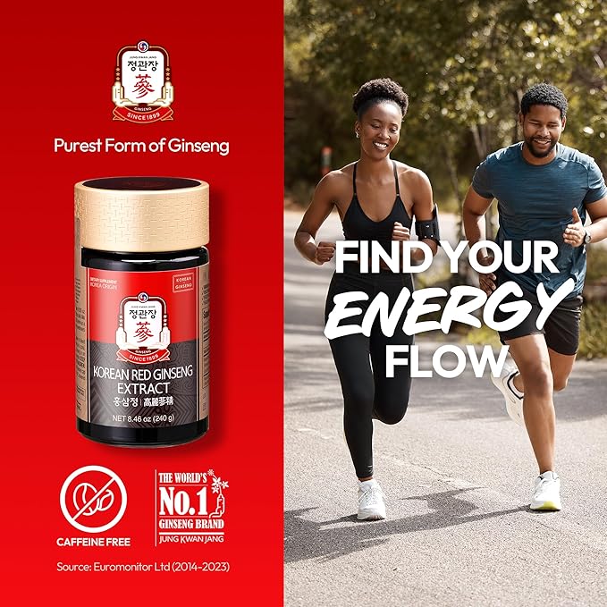 Renewed Korean Red Ginseng Extract Paste (HongSam Jung) - Panax Ginseng Adaptogen Supplements - Energy Boost & Immune Support, Caffeine Free & Gluten Free (240g, 8.47 oz)