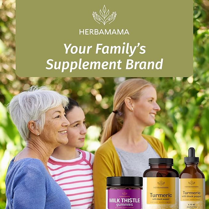 HERBAMAMA Sage and Turmeric Kit - Bundle of 1000 mg Sage Leaf & Turmeric Curcumin Capsules - Vegan, Non-GMO, Gelatin-Free - 2 Pack