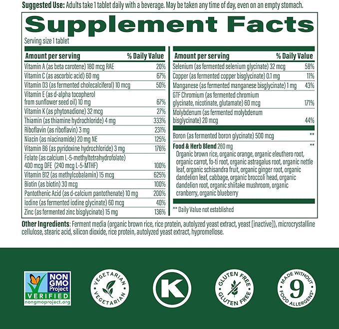 MegaFood One Daily Mens Multivitamins - Multivitamin for Men - Vitamin C, Vitamin D3 & Vitamin B12 - Muscle, Energy Metabolism & Immune Support - Vegetarian, Gluten Free - 90 Tablets, 90 Servings
