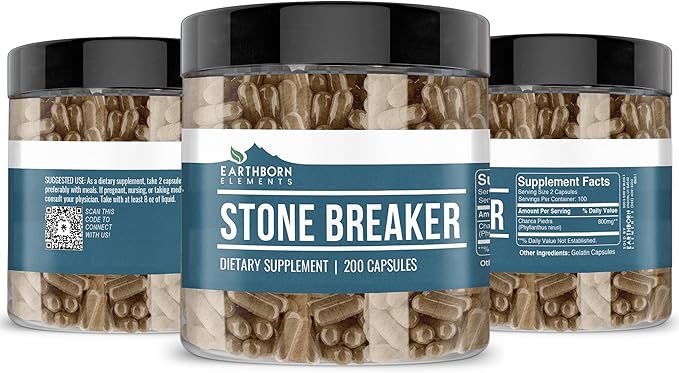 Earthborn Elements Chanca Piedra & Calcium Citrate Bundle (200 caps)