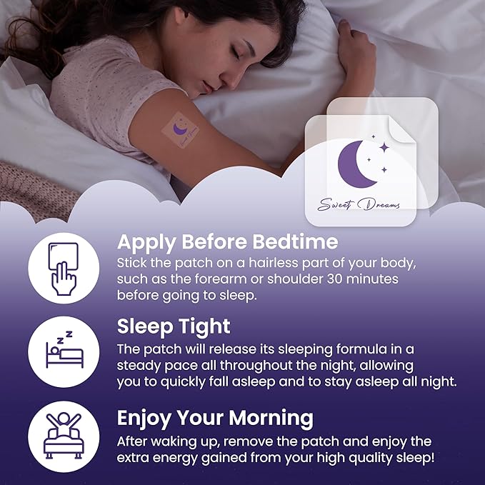 Sleep Patches for Adults Extra Strength | Easy-to-Apply Sleep Patch with Melatonin & Valerian | Relax & Wake Up Refreshed | Long-Lasting Night Comfort for Men & Women | 42 Patches