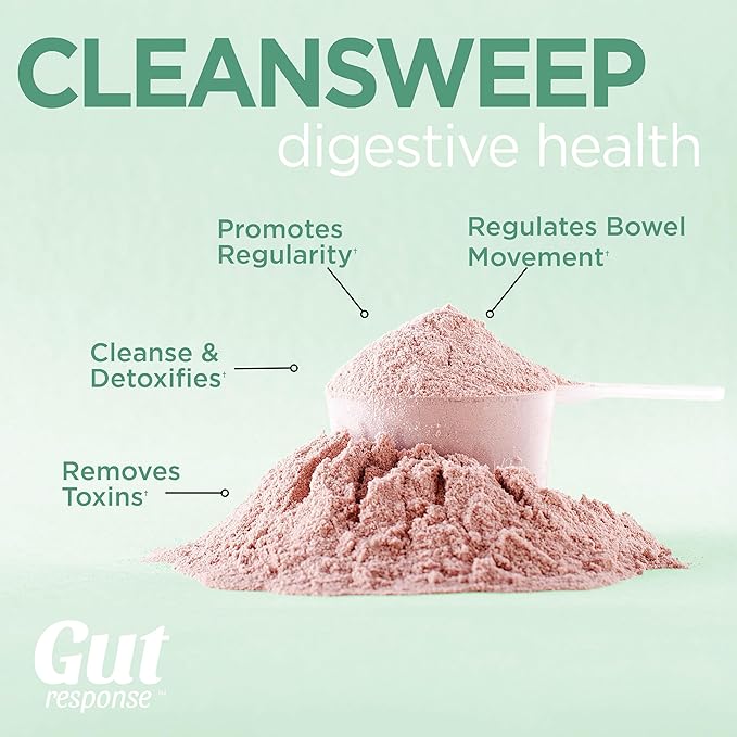 CleanSweep with Natural Psyllium Seed Husks & Beet Fiber, Natural Healthy Detox, Promotes Bloating Relief, Weight Management, Facilitates Bowel Regularity, Mixed Berry Flavor, 60 Servings