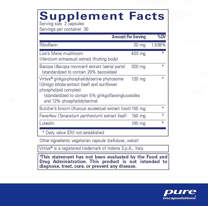 Pure Encapsulations Brain Reset | Supports Concentration, Clarity, and Memory Associated with Brain Fog | 60 Capsules*