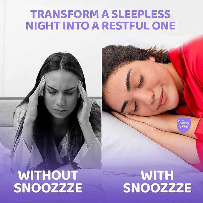 The Friendly Patch 28 Day Sleep Patches Snooze for Sleep Aid Support | Natural Sleeping Aid with Melatonin 7mg and Magnesium