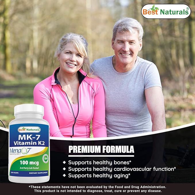 Best Naturals MK-7 Vitamin K2 100 mcg & Quercetin with Bromelain 800 mg