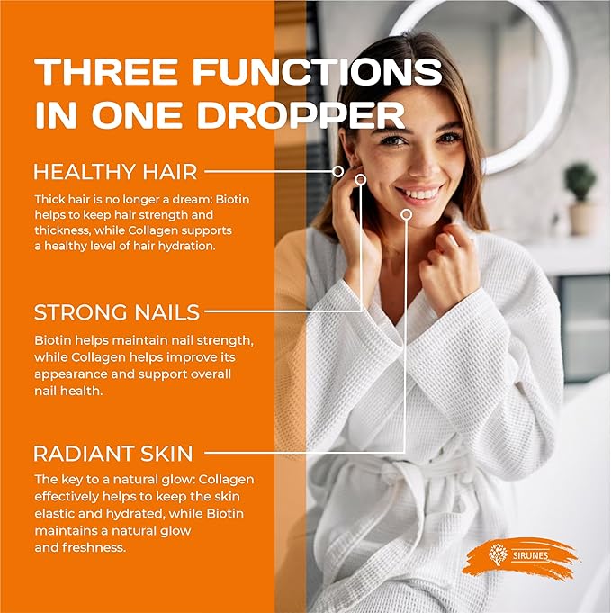 Liquid Collagen Supplements for Women - Comprehensive Formula Hair Skin Nails Supplement with 10000mcg Collagen 5000 mcg Biotin 5000 mcg Keratin 5000 mcg Saw Palmetto, Made in USA, 4fl oz