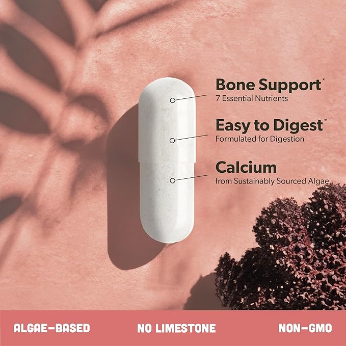 Vegan Omega 3 180 Softgels & Algae Calcium Bundle - Plant Based DHA & EPA Fatty Acids, Calcium Supplement from Red Algae with Vitamin K2 & D3, Magnesium, Zinc, Boron, Mineral Complex