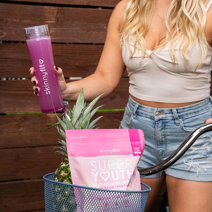 SkinnyFit Super Youth Tropical Punch Collagen with Bottle Bundle