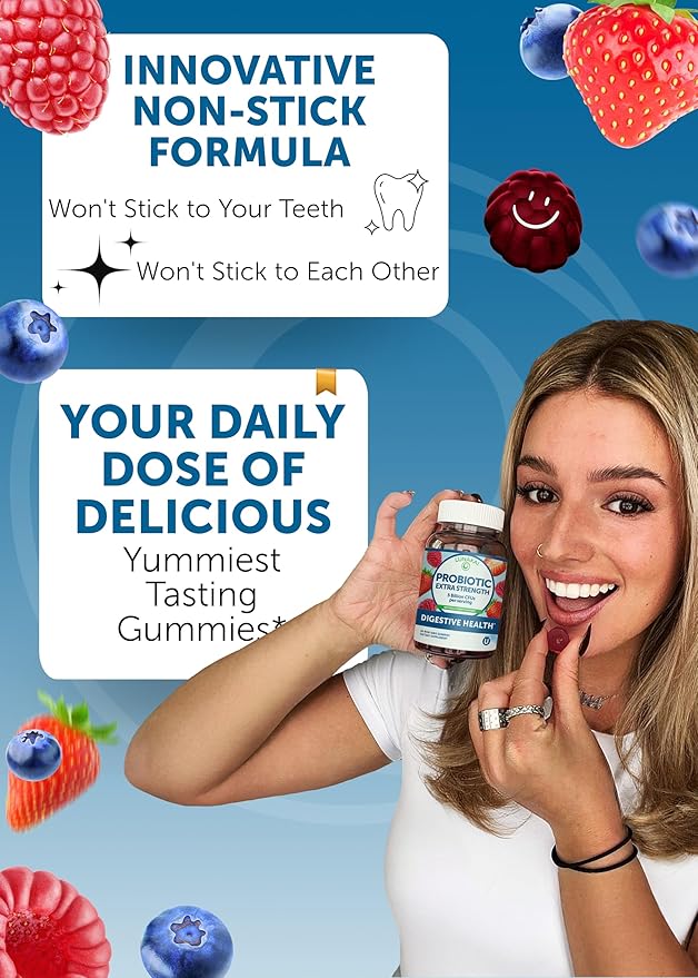 Lunakai USA Made Probiotic Gummies & Fruits & Veggies Capsules – Digestive & Whole-Body Wellness Support – 60 Gummies & 180 Veggie Capsules