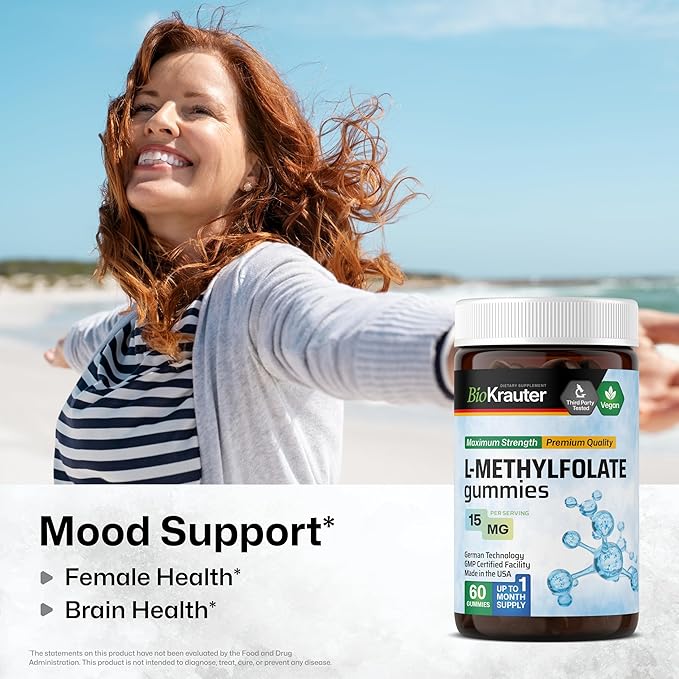 BIO KRAUTER Quercetin with Bromelain 60 Gummies & L-Methylfolate 60 Gummies