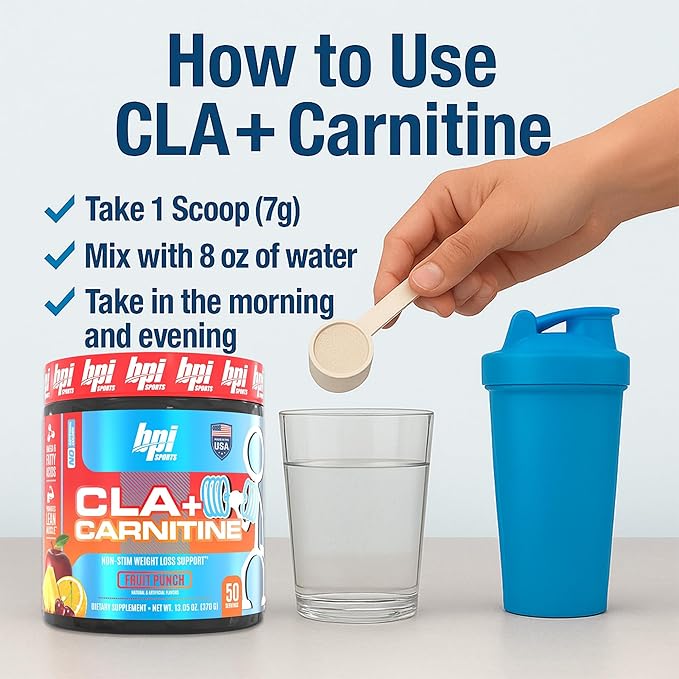 BPI Health CLA + Carnitine - CLA Plus Carnitine - Helps Boost Performance - Non-Stimulant Formula - May Help