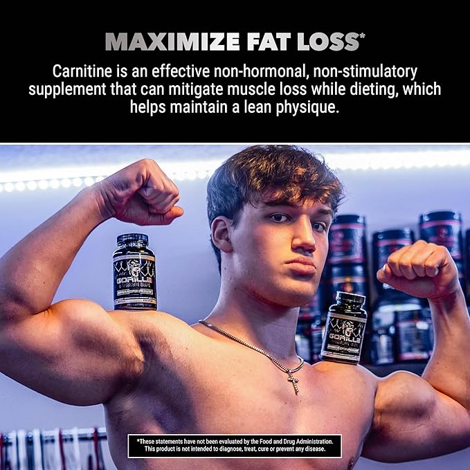 Gorilla Mind AR Carnitine 750mg Capsules Androgen Receptor Upregulator,Boosts Cellular Energy, Upregulates Androgen Receptor Density,Shuttles Fatty Acids (120 Capsules)