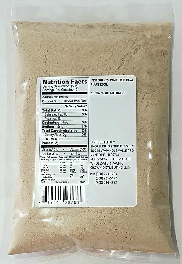 Tikaram's Kava Kava - Premium Fiji Waka (Nobel Lateral Root Kava Powder) 1/2 Pound (8oz) - Fiji Market Wholesale, 8oz (1/2 Pound)