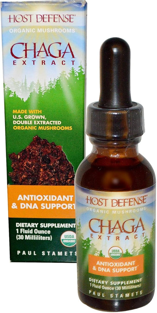 Host Defense Chaga Extract - Immune System Support Supplement - Chaga Mushroom for Antioxidant Activity Support - Liquid Dietary Mushroom Supplement - 1 fl oz (30 Servings)*