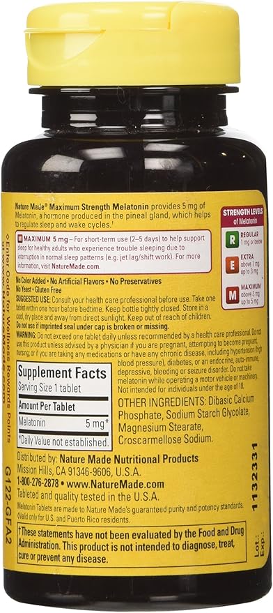 Nm Super Melatonin 5mg Size 90ct Pv Super Melatonin 5mg 90ct