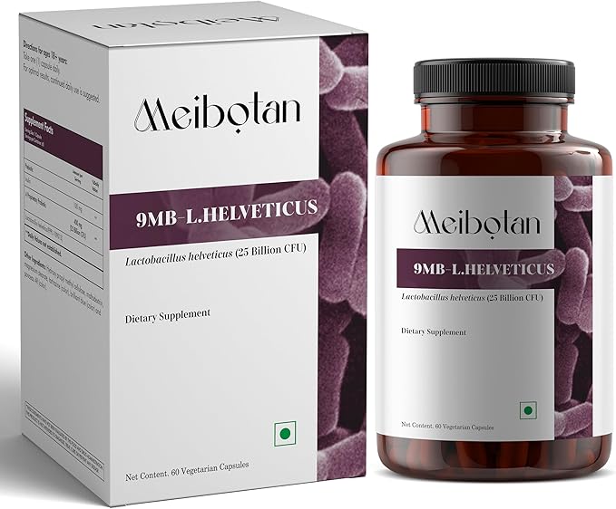 L-Helveticus Probiotic Bacteria with 25 Billion CFU for Women & Men, Helps Digestion, Nutrient Absorption and Fight Bad Bacterias - 60 Veggie Capsules