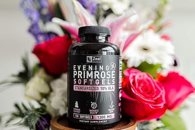 Evening Primrose Oil Capsules (150 Liquid Softgels | 1300mg) Premium Evening Primrose Oil – Natural-Sourced Hormone Support Supplement for Women - Cold Pressed w. 10% GLA